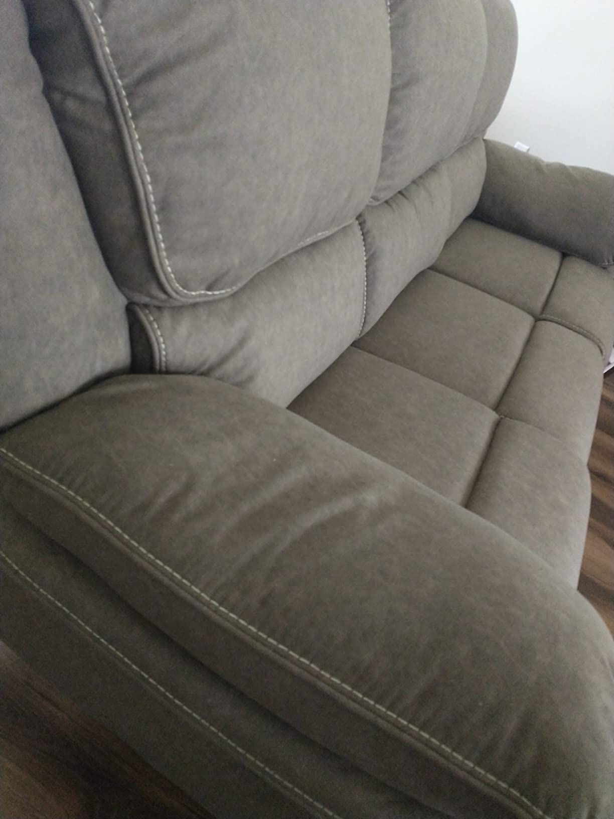 76/mo Finance Madrona Burke Oliver Gray Taupe 92" Power Sofa with