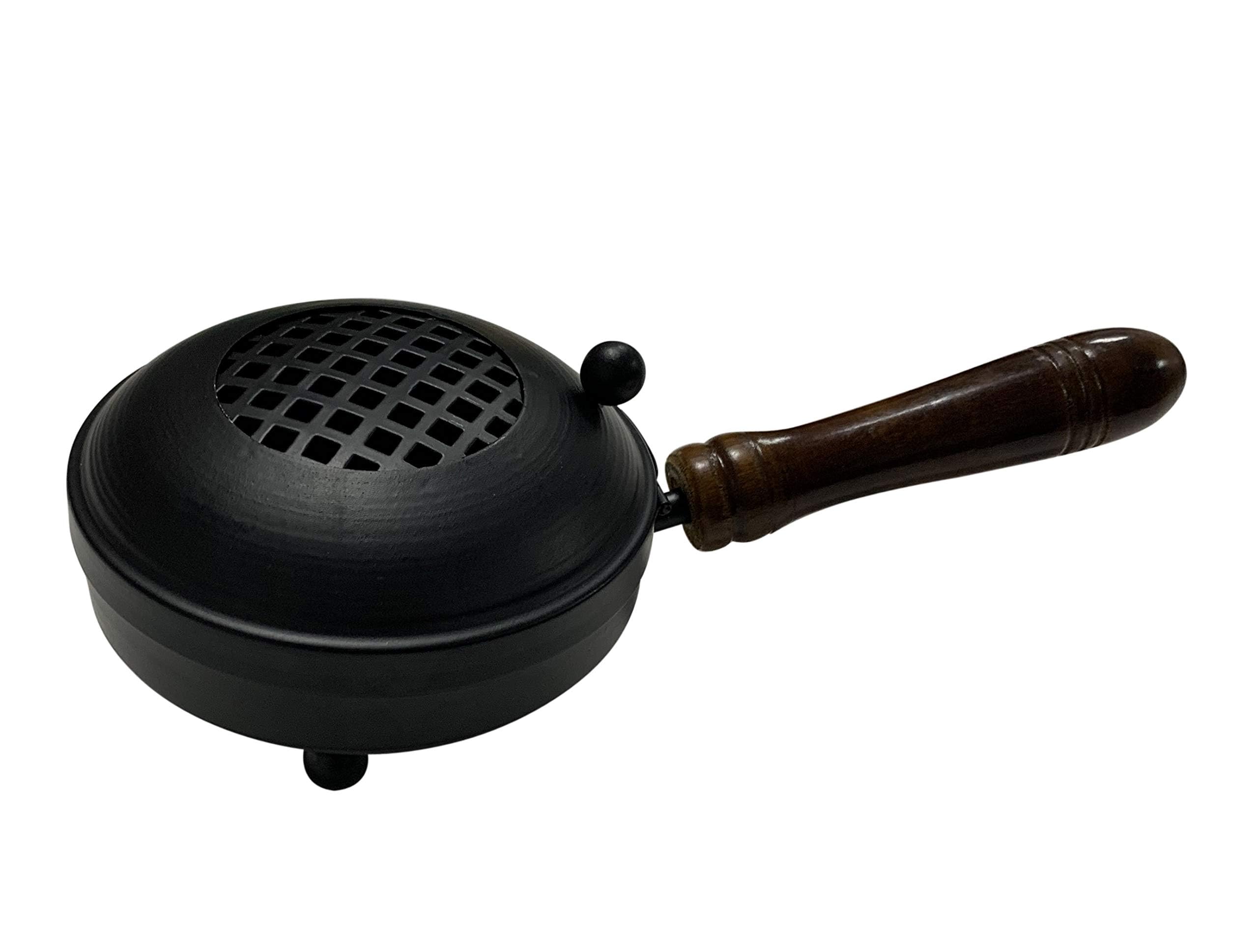 Essencio shop Metal Charcoal Incense Burner, Sambrani Dhoop, Bakhoor Burner, Loban Burner with Wooden Handle for Home Decoration,Temples Purpose,Offices & Prayer Butler 3.5 inches (B0CV3KT8F3) Amazon Price History, Amazon Price Tracker