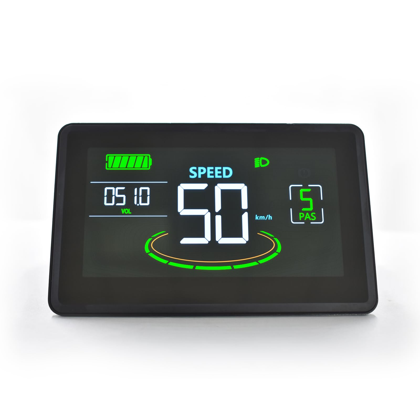 Mcezdy Ebike Display, UART No. 2 Protocol, 24V-60V Colorful Cycling Computer with Charging Port for Mobile Devices, Ebike LCD Display to Enrich Cycling Journey