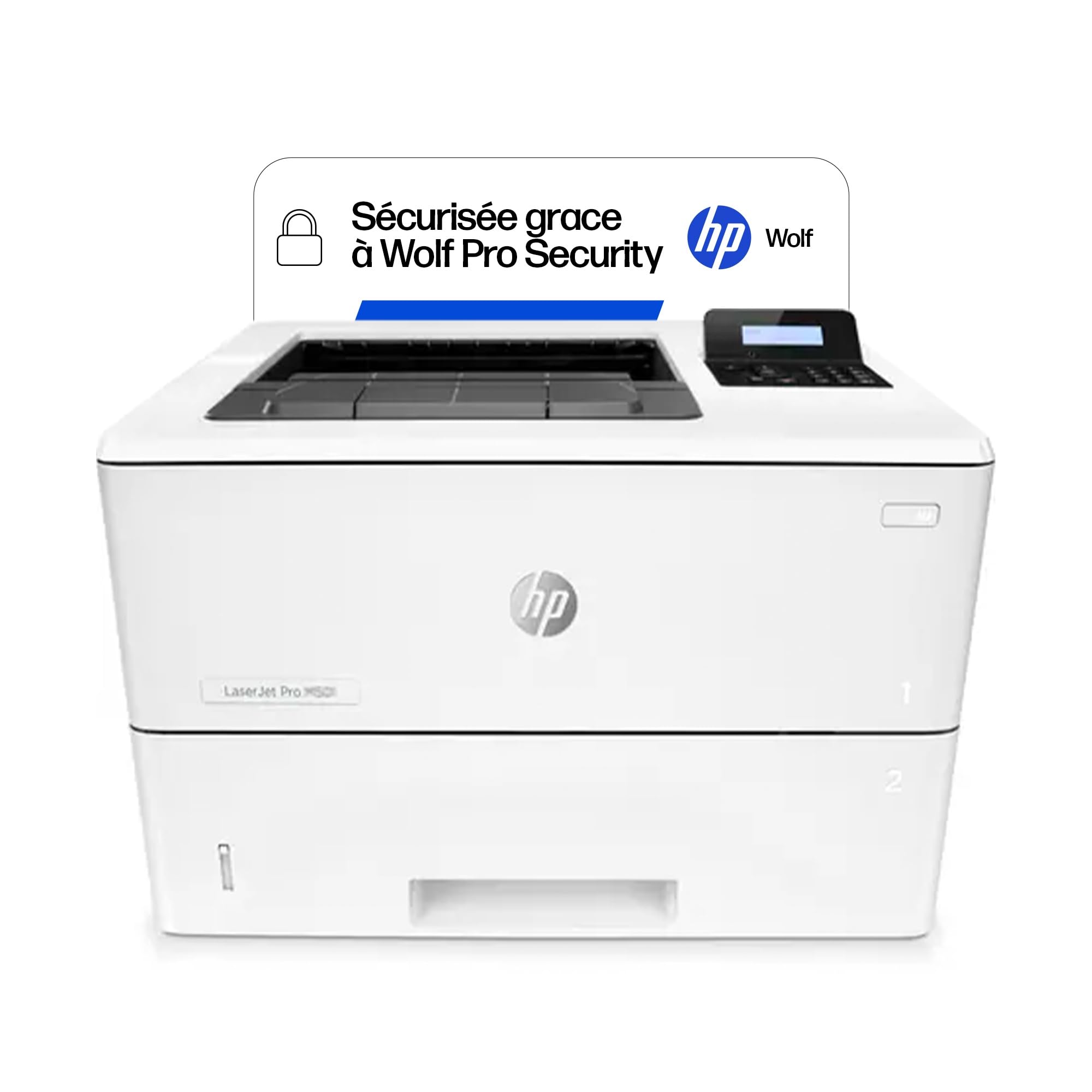 HP LaserJet Pro M501dn J8H61A, Imprimante monochrome recto-verso, noir et blanc, jusqu'à 43 ppm, USB, 2.0 Gigabit Ethernet, Grise