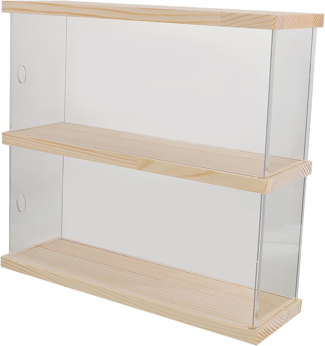 1Pc Transparent Acrylic Model Display Rack Dual Doll Storage Holder for Collectibles Dust Showcase with Base Figures and Displaying