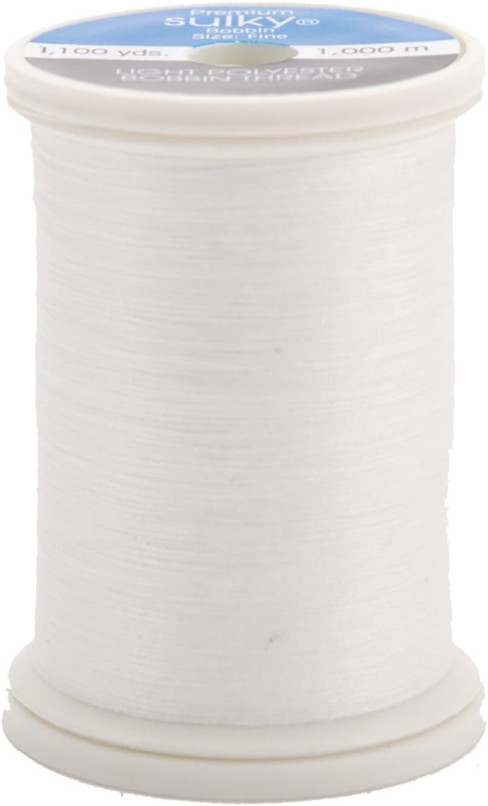 Sulky Bobbin Thread 60wt 1,100yd, White