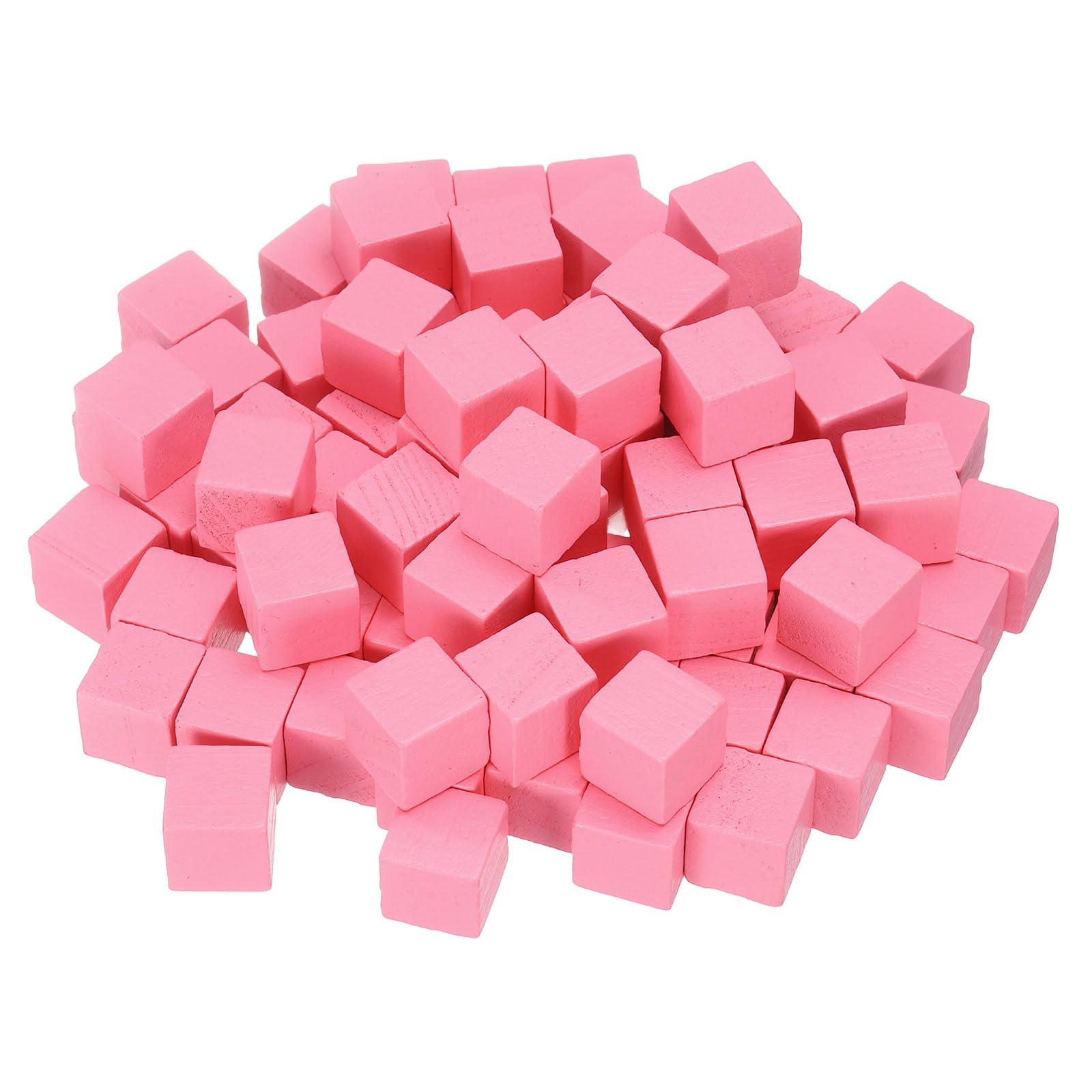 Cubes en bois massif rose sourcing map : 200 blocs de bois brut de 1,5 cm ultra réguliers