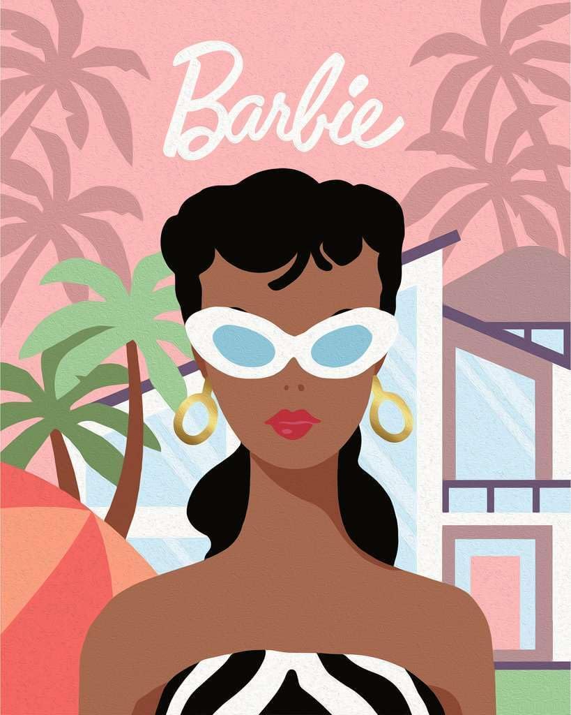 Ravensburger CreArt 25896 - Barbie 1959 - Paint by Numbers Adults, DIY Painting Set with Brush and Acrylic Paints, Gift for Women and Men, Painting for Adults