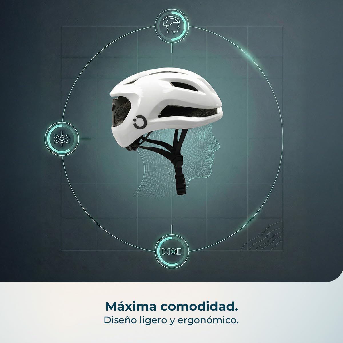 Cecotec Casco de Bicicleta Inteligente BrainGuard Pro L-XL. Luces Frontal y Trasera con Múltiples Modos, Intermitentes con Efecto Dinámico, Control Desde Manillar, Batería Recargable 800mAh