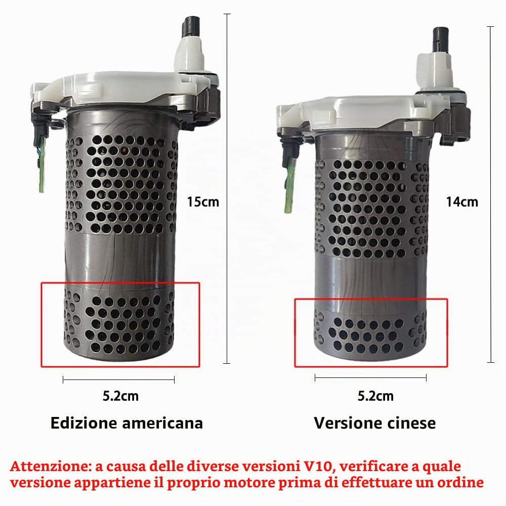 Accessori per motore per aspirapolvere, compatibili con aspirapolvere wireless portatile Dyson V10 SV12 (A (American Edition))