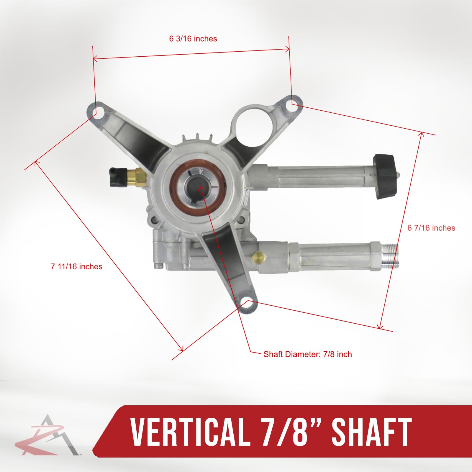 The ROP Shop Albero verticale 2400 PSI 2,4 GPM 7/8" | Pompa per idropulitrice PWV(R) 24/2.4HB. Ricambio per AR RMW 2.2G24 EZ SX; compatibile con Troy-Bilt 020245, 020245-0, 020245-1 e altro