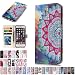 Produktbild LA-Otter Kompatibel für Samsung Galaxy A5 2017 hülle Mandala Muster Leder Wallet Cover Tasche handyhüllen mit Kartenfach Schutzhülle Flip Case