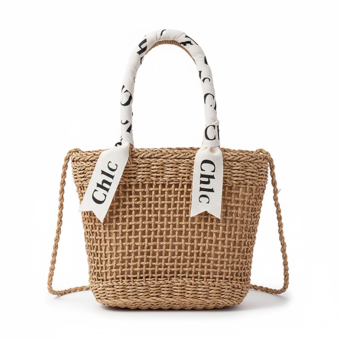 Sac à main en raphia kaki compact pour emporter vos essentiels de plage - 8
