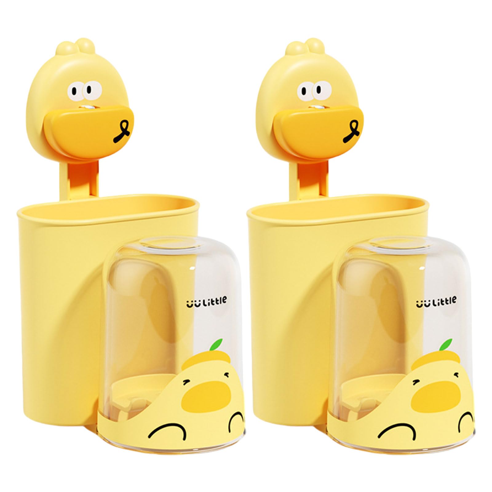 Multifunctional Toothbrush & Cup Holders Kids Toothbrush Holders with Cups Upgrades Stand for Bathroom & Kitchen Multifunction Hanging Holder