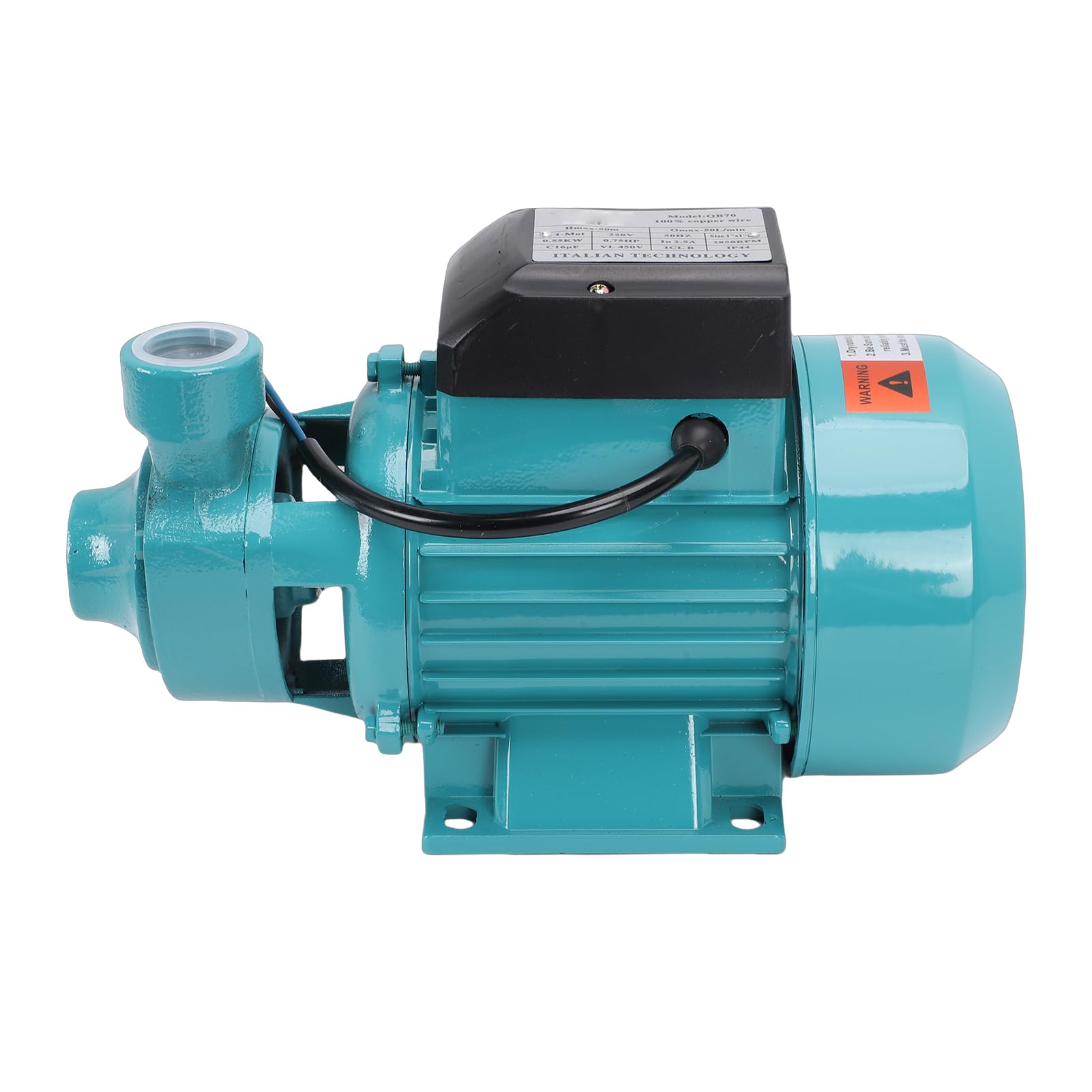 Aramox Bomba de Transferencia de Agua, 0,75 Caballos de Fuerza, Centrífuga, 50 L/min para Riego de Jardines y Cuidado del Césped