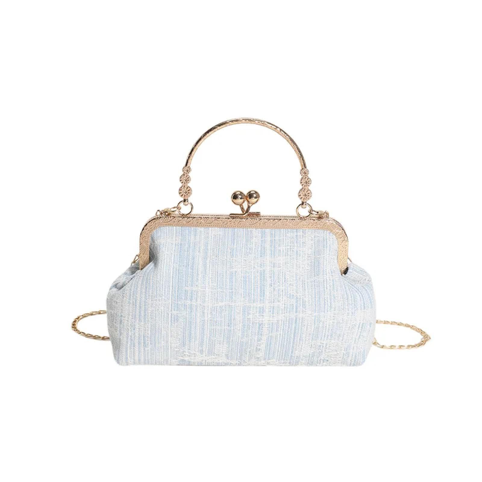 Abendtasche Damen Clutch Beliebte Metall Denim Abend Tasche Damen Taschen Mode Kette Schulter Umhängetasche Party/Hochzeit Clutch Geldbörse