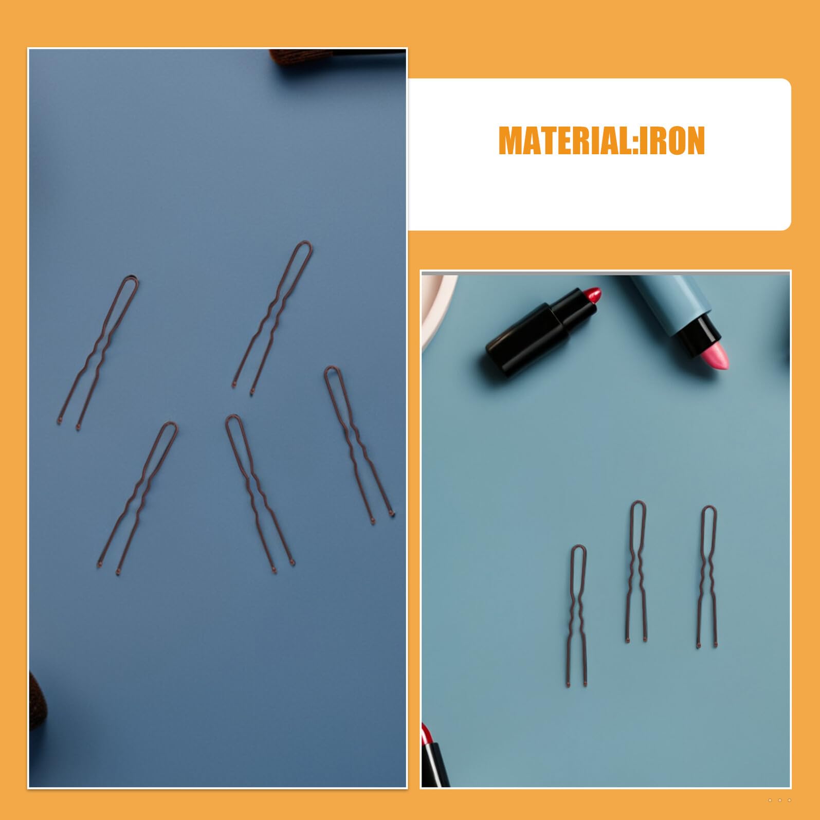 Hemobllo 600 pezzi Forcine per Capelli Forma di U in Metallo con Scatola Portaoggetti Forcine Ondulate per Chignon Stabile e Comodo Accessori Capelli Donna per Acconciature Eleganti e