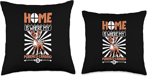 Miniatura 3 de Home is with my Podenco Canario Throw Pillow