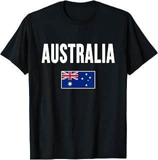 Australia Flag Aussie Pride Minimal Design T-Shirt
