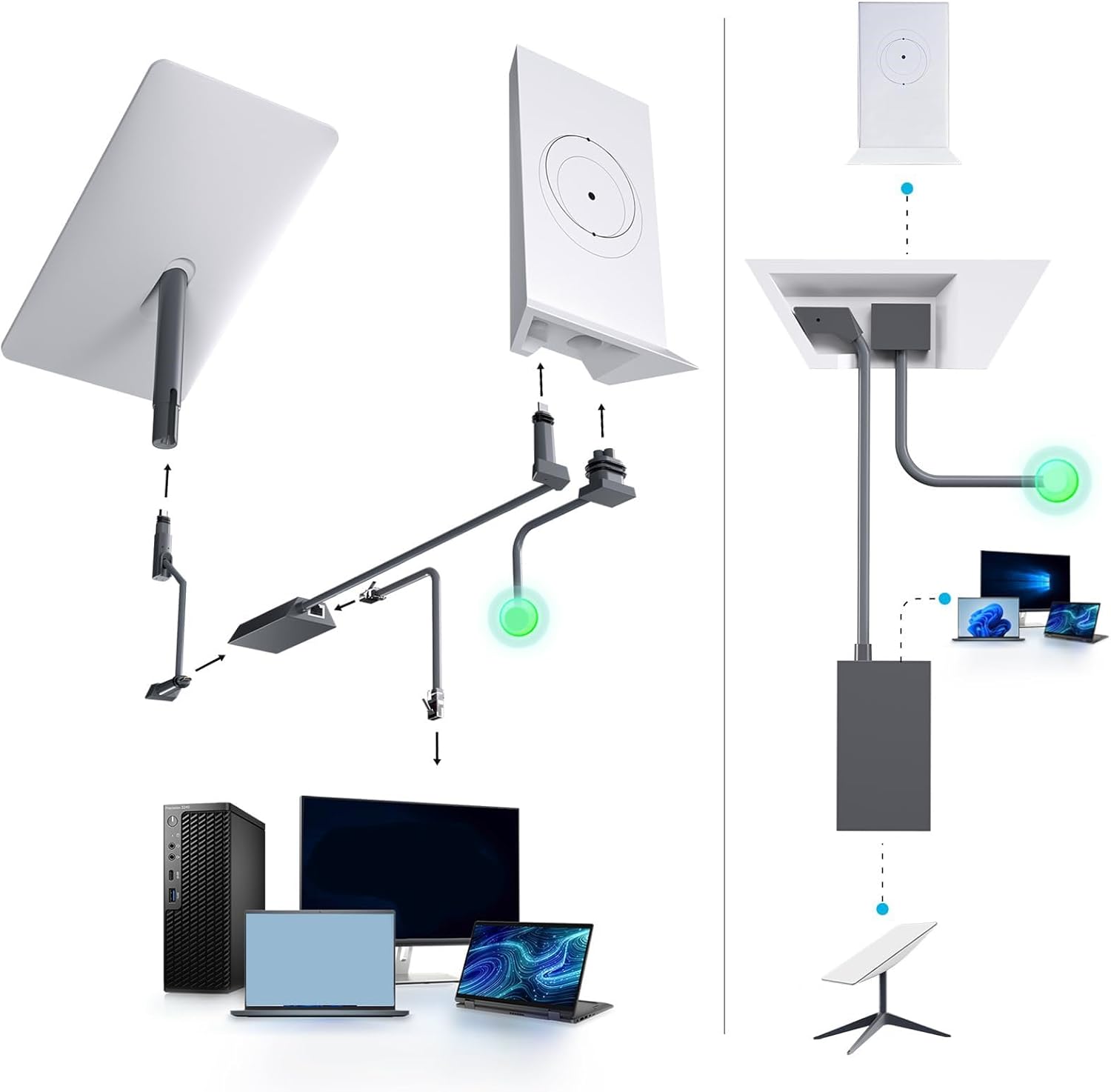 Ethernet Adapter for Stable Wireds Connection with Actuated Satellite