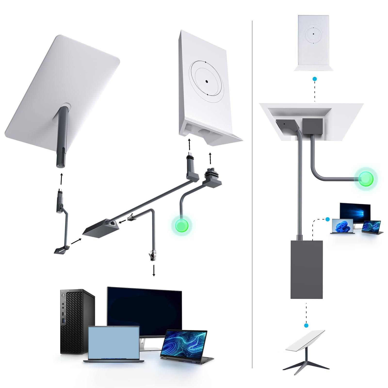 Adattatore Ethernet Per Connessione Cablata Stabile Con Adattatore Rete Esterno Satellitare Attivato