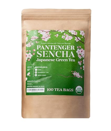 Bolsas de té verde Sencha orgánicas  100 bolsas de té Sencha - USDA Organic  Té verde japonés de primera cosecha  por Pantenger.