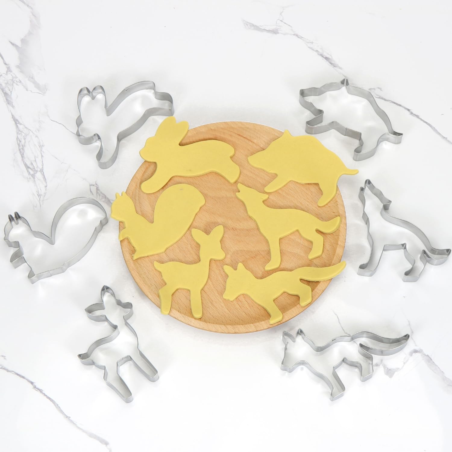Set De 10 Emporte-Pièces Animaux En Acier Inoxydable - Formes Jungle - Pour Biscuits, Fondant, Pâtisserie