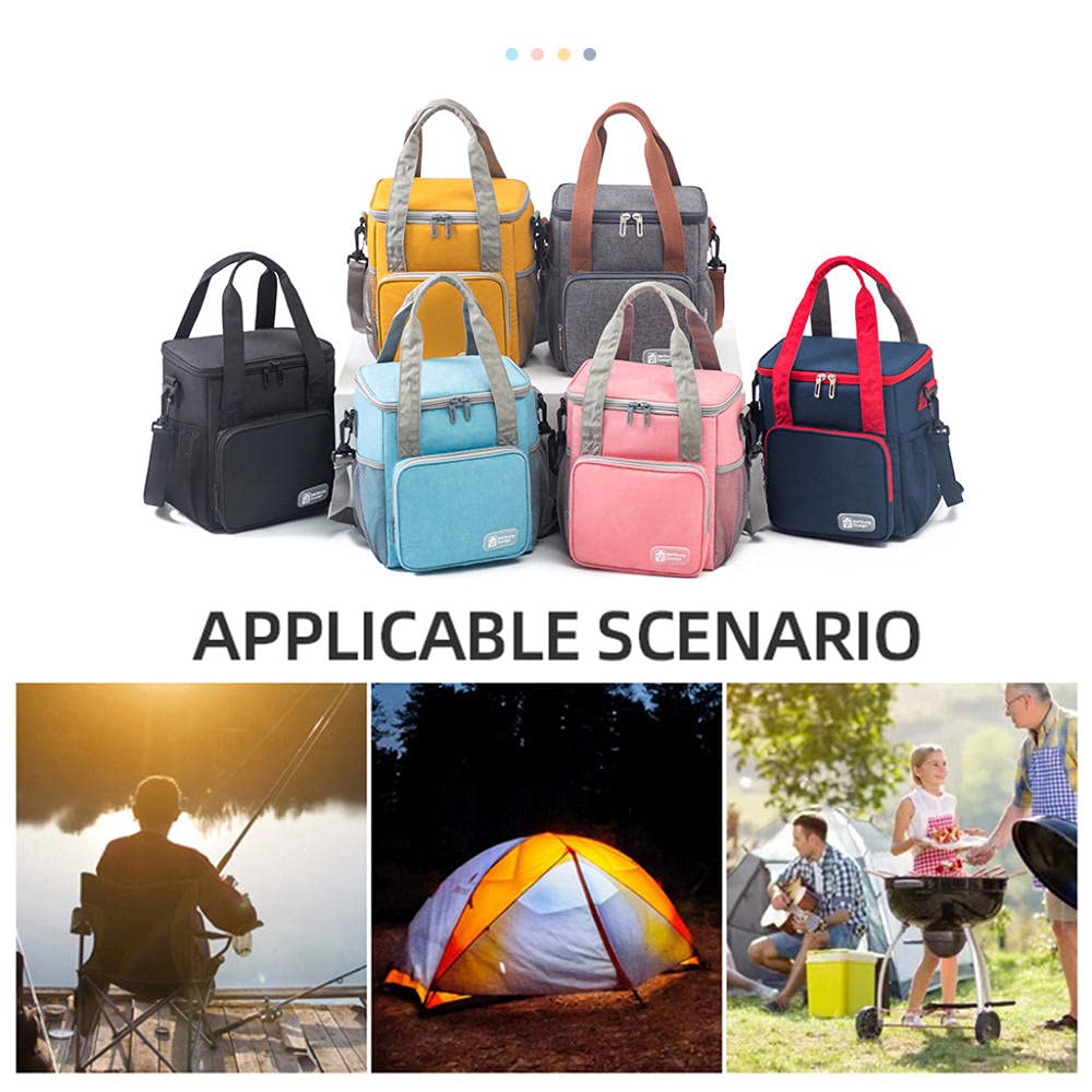 Bolsa Termica Porta Alimentos Bolsa Comida Trabajo con Capa de Papel de Aluminio Aislante Fácil de Limpiar Adecuado para Picnics Trabajo Escuela