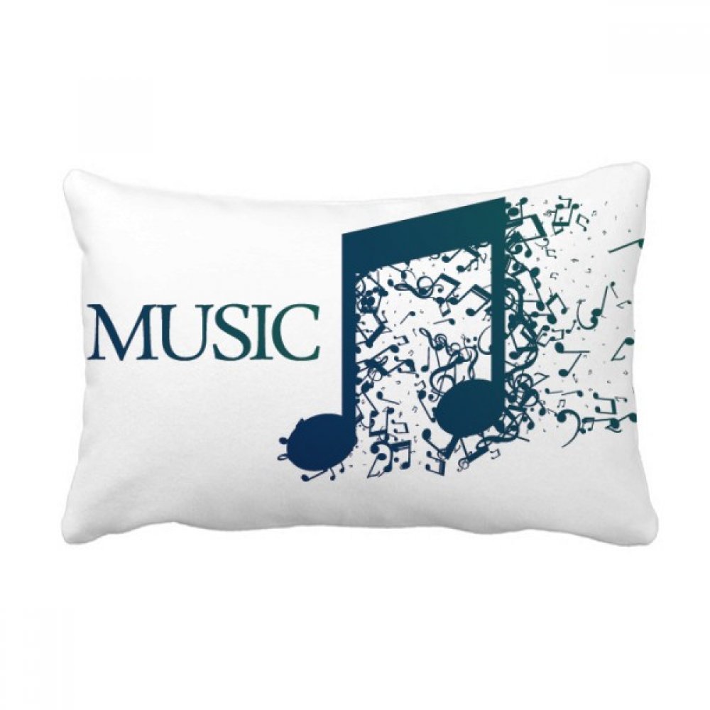 Coussin lombaire contre le mal de dos motif musique bleu blanc pour assise canapé