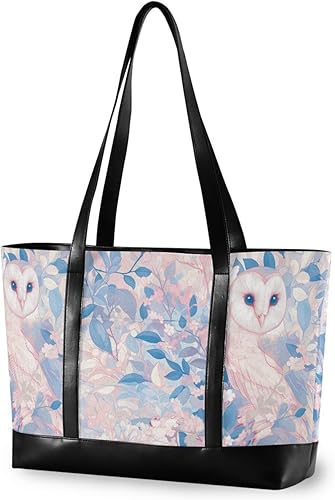 Cartoon Barred Owl Peach fashion computer bags with zipper large tote for travel with gym maletin ejecutivo para mujer