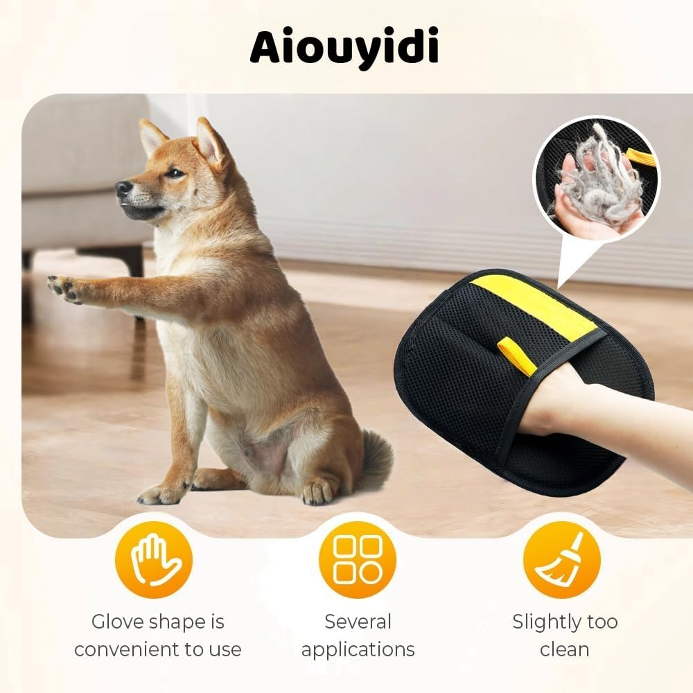 Pet Hair Removal Gloves, pet Hair Remover, Reusable Double-Sided electrostatic pet Hair Removal Gloves, pet Grooming Gloves.Suitable for Sofas, Furniture, Carpets, car Seats Pet Hair Removal Gloves, pet Hair Remover, Reusable Double-Sided electrostatic pet Hair Removal Gloves, pet Grooming Gloves.Suitable for Sofas, Furniture, Carpets, car Seats