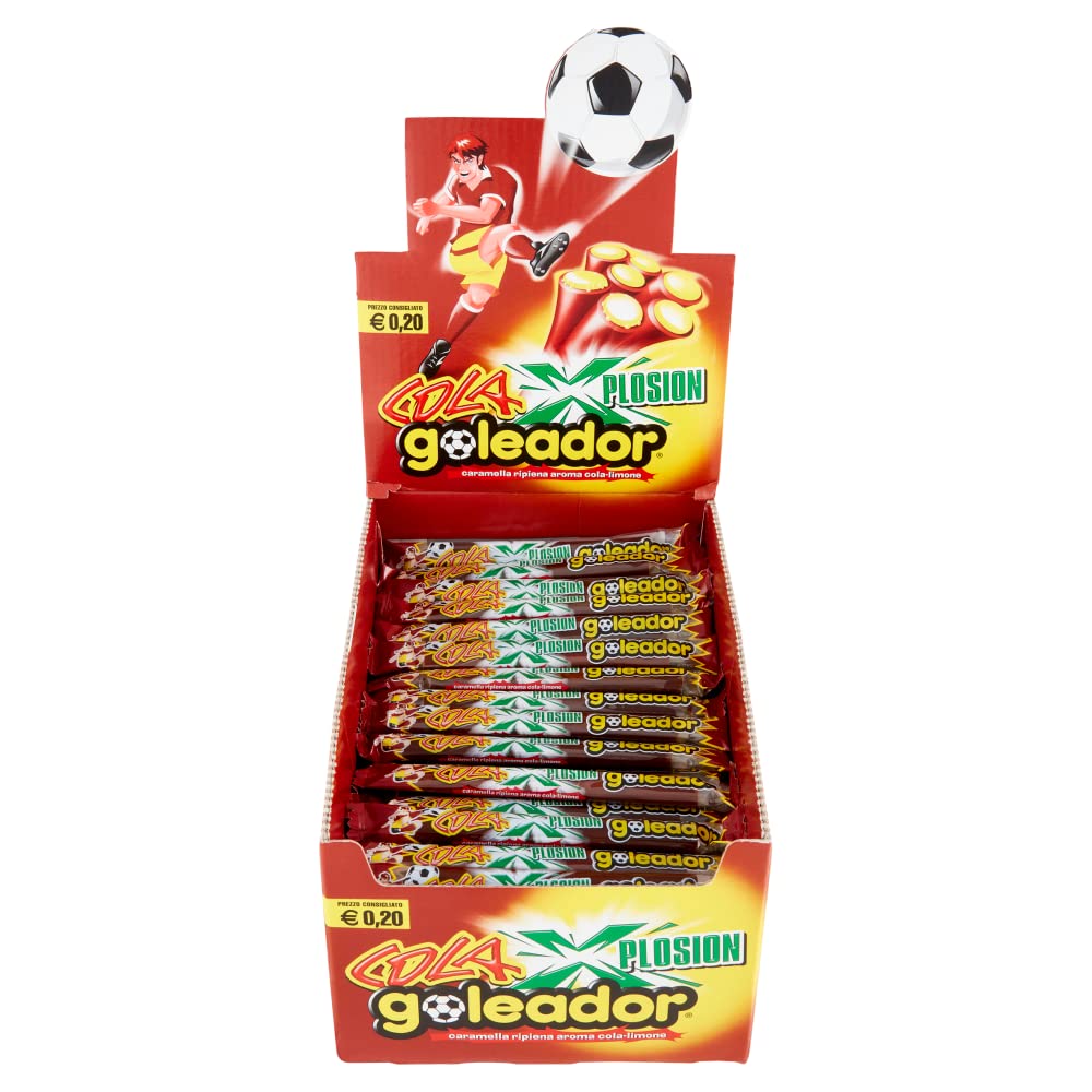 Goleador Xplosion Cola, Caramelle Gommose Ripiene, Gusto Cola, Box da 150 Caramelle Incartate Singolarmente - Idee Regalo per Compleanni e Feste