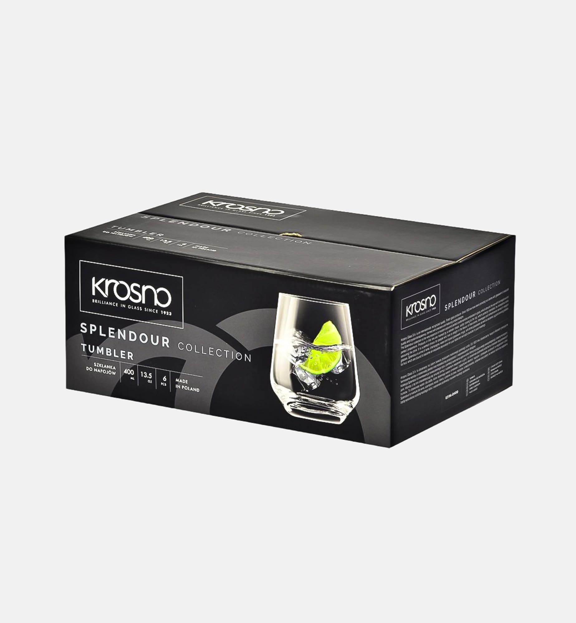 Krosno Verre a Eau, Boire Mix Lot de 12, 6 x 490 ml et 6 x 430 ml