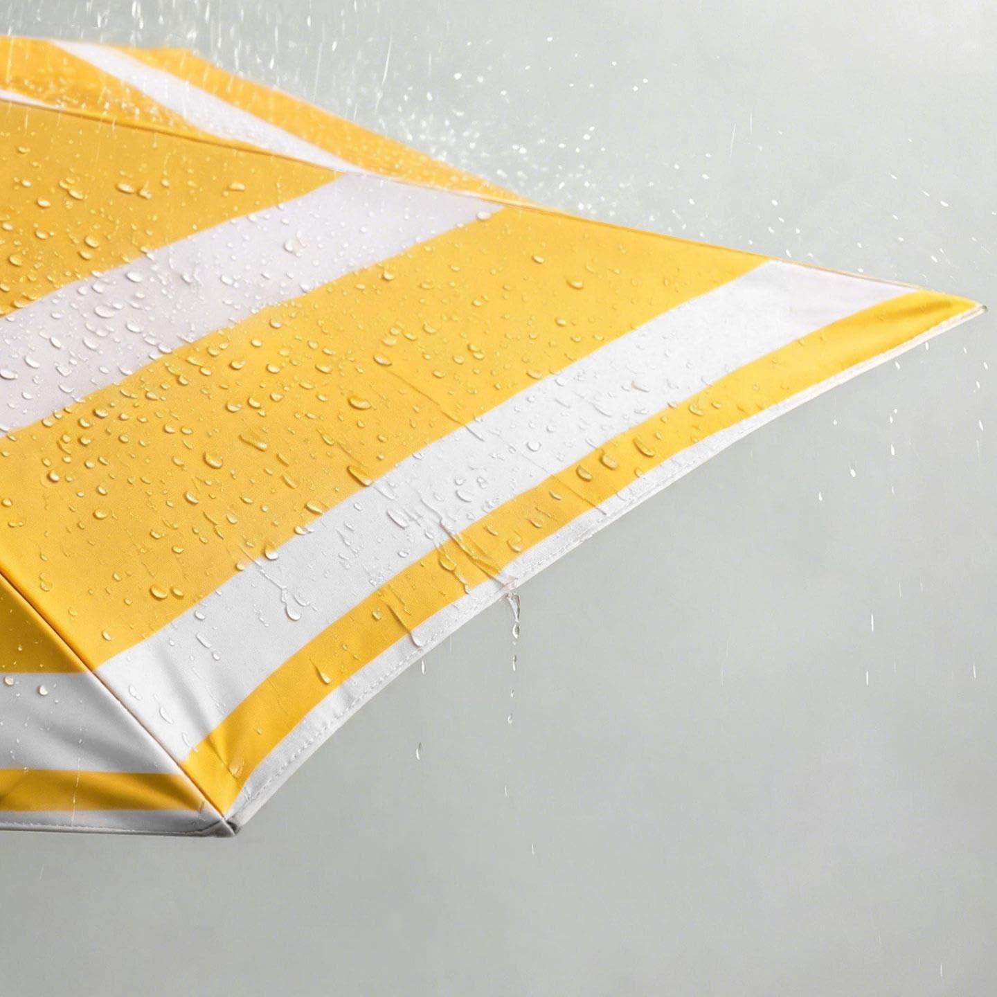 Parasol ogrodowy o wysokości 182 cm, w żółto-białe paski