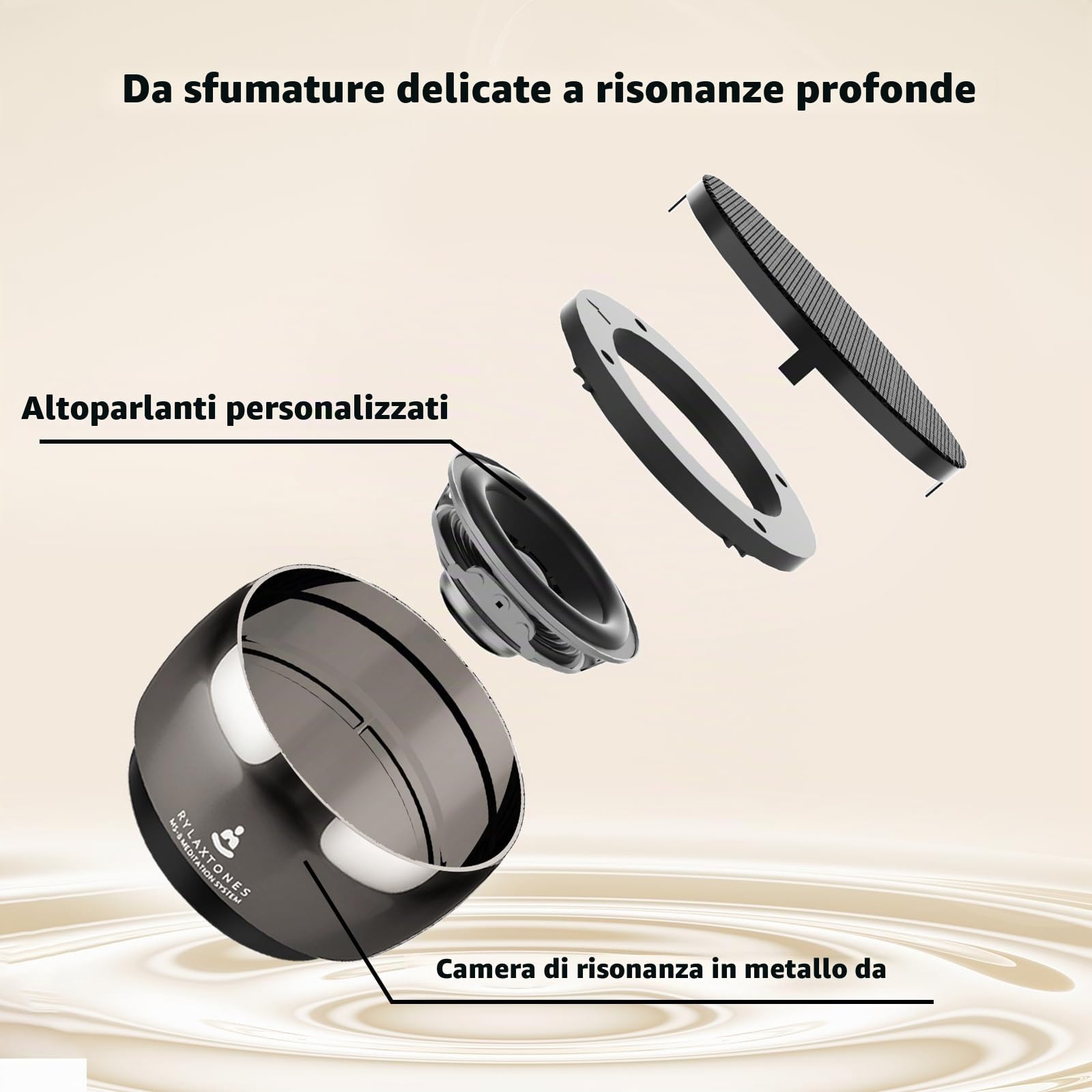 Sistema di meditazione Rylaxtones 8 tipi di suoneria tibetana per meditazione, consapevolezza, bagno sonoro, guarigione dei chakra, sollievo dallo stress, terapia del suono, pratica yoga e altro