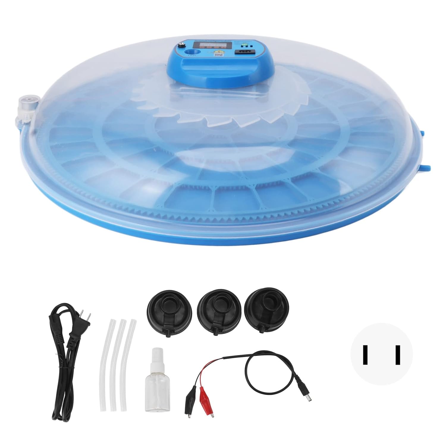 Fafeicy Egg Incubator Chicken Incubator Water Adding Dual Power Supply Poultry Egg Candler for Home (US Plug 110V)