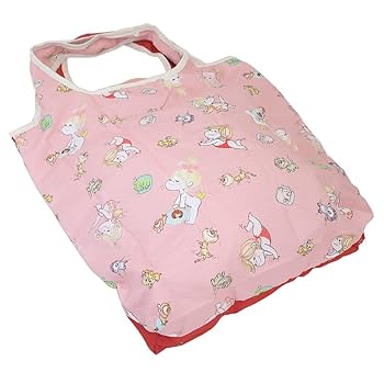 Amazon.co.jp: 水森亜土 エコバッグ ネコ レッド x ピンク