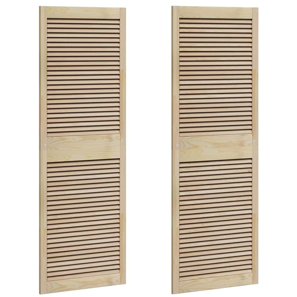 Genérico Puerta de Armario con Puerta 2 pcs Natural 140.5 x 2 x 59.5 cm,Bricolaje,Accesorios de Bricolaje,Ferretería para armarios,Puertas de armarios-42019271