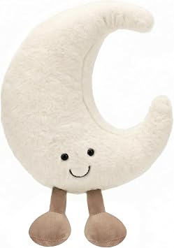 Moon Pillow - Cute Cuddle Cushion Squishy Pillow Soft Moon Plush Doll Cuddle Cushion, Decorative Throw Pillows for Office, Bed, Car Seat, Home Decor, Stress Relief 30 cm