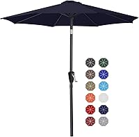Vista 52 de ABCCANOPY Sombrilla de patio al aire libre de 7.5 pies, sombrilla de mesa con protección UV con manivela para una fácil instalación, adecuada