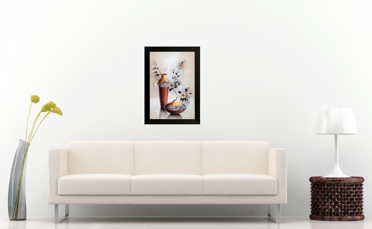 SAF Flower 6410 Floral UV Textured Framed Painting (35 x 50 x 2 cm