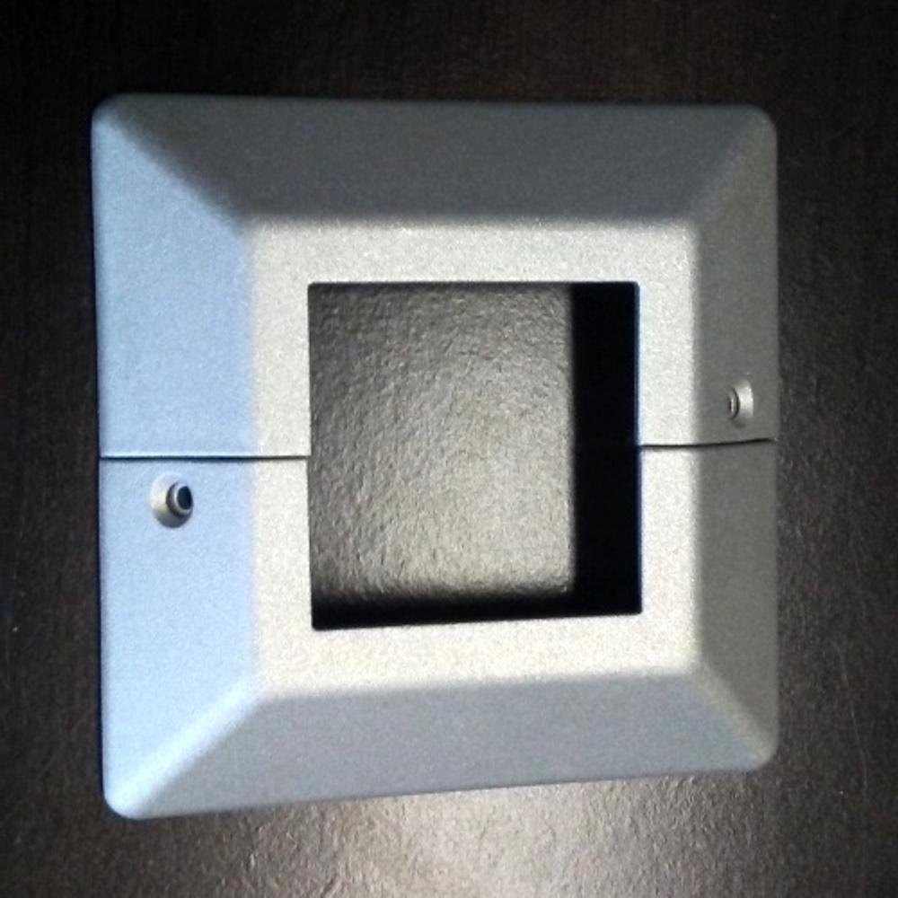 Lot of 6 Two Piece Aluminum Post Base Cover- Low Profile for 2" Post (Mill - Unpainted)