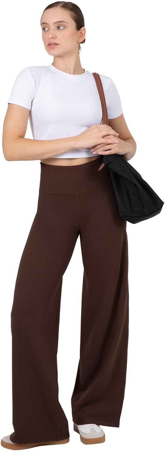 YITTY Active Women's High Waist Wide Leg Pants – Buttery Soft Lounge & Yoga Pants with Tummy Control, 4-Way Stretch - Image 5