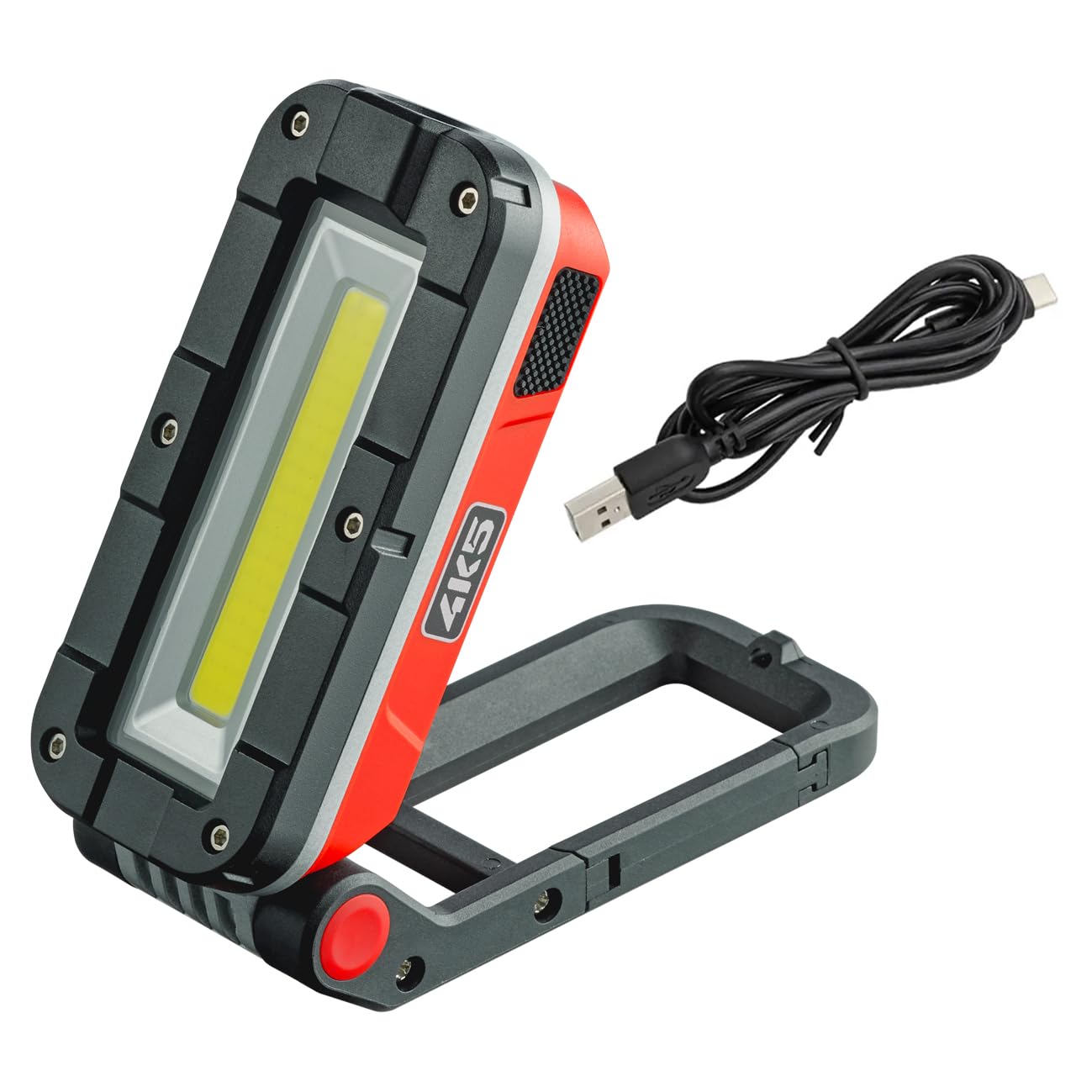 Tools WL 1000 - Lámpara de Trabajo, Linterna Taller LED Recargable (30-100 lm, Foco + Luz de Inundación, Cinco Niveles de Luz, Recargable mediante USB-C)