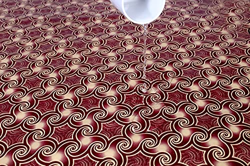 Image of The Furnishing Tree Waterproof Square Shaped Center Table Cover Size 40x40 inches with White Border Lace