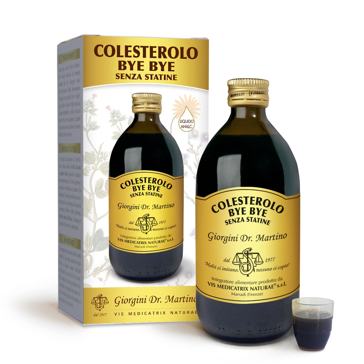 Dr. Giorgini Colesterolo Bye Bye senza Statine Integratore a Base di Colina ed Estratti d’Erbe 50 Dosi - 500 ml