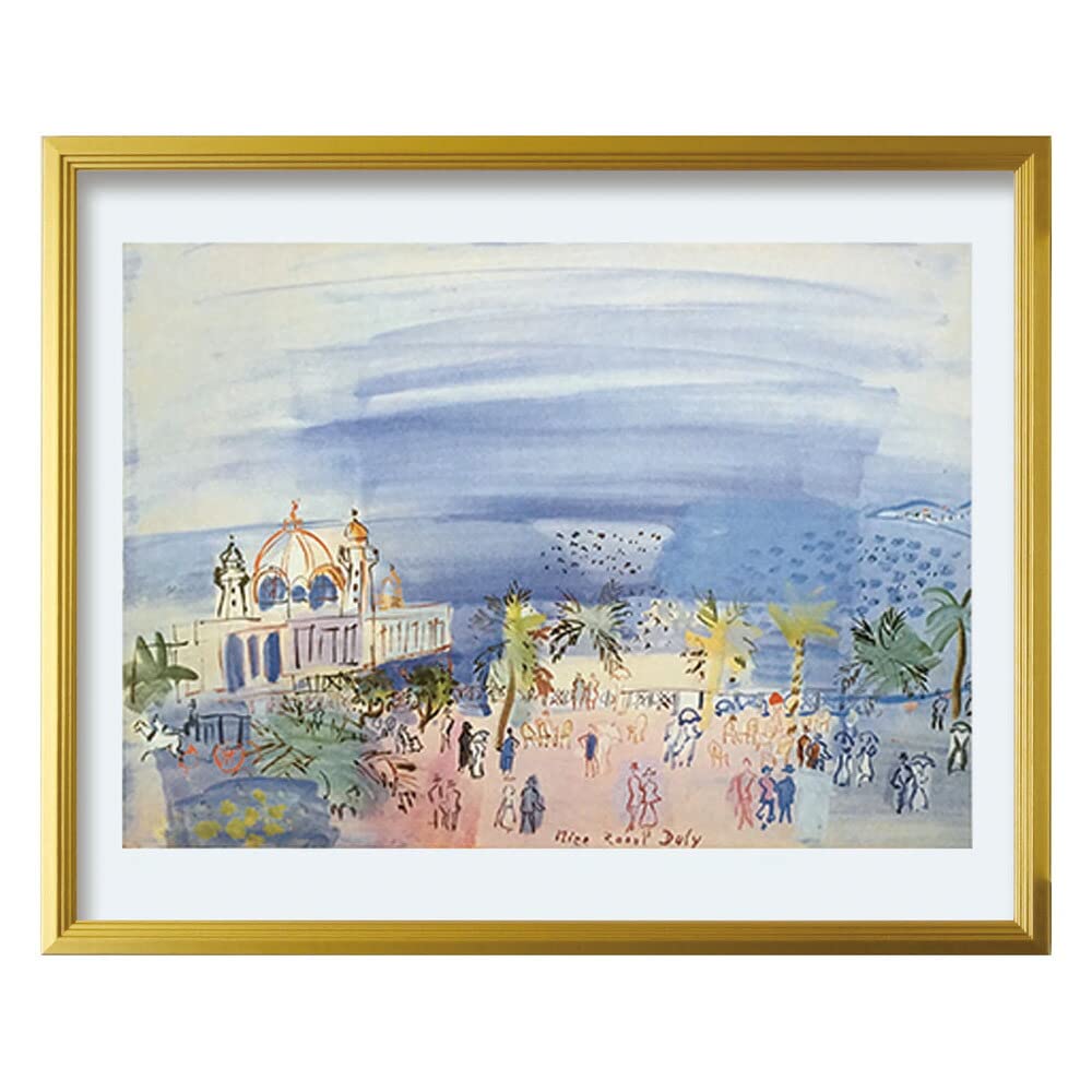 ラウル デュフィ、ニースの海岸、希少画集画、新品額装付 ラウル デュフィ、ニースの海岸、希少画集画、新品額装付 - メルカリ