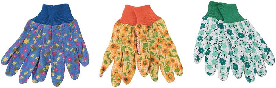 Silverline 896865 Floral Gardening Gloves 3pk M 8