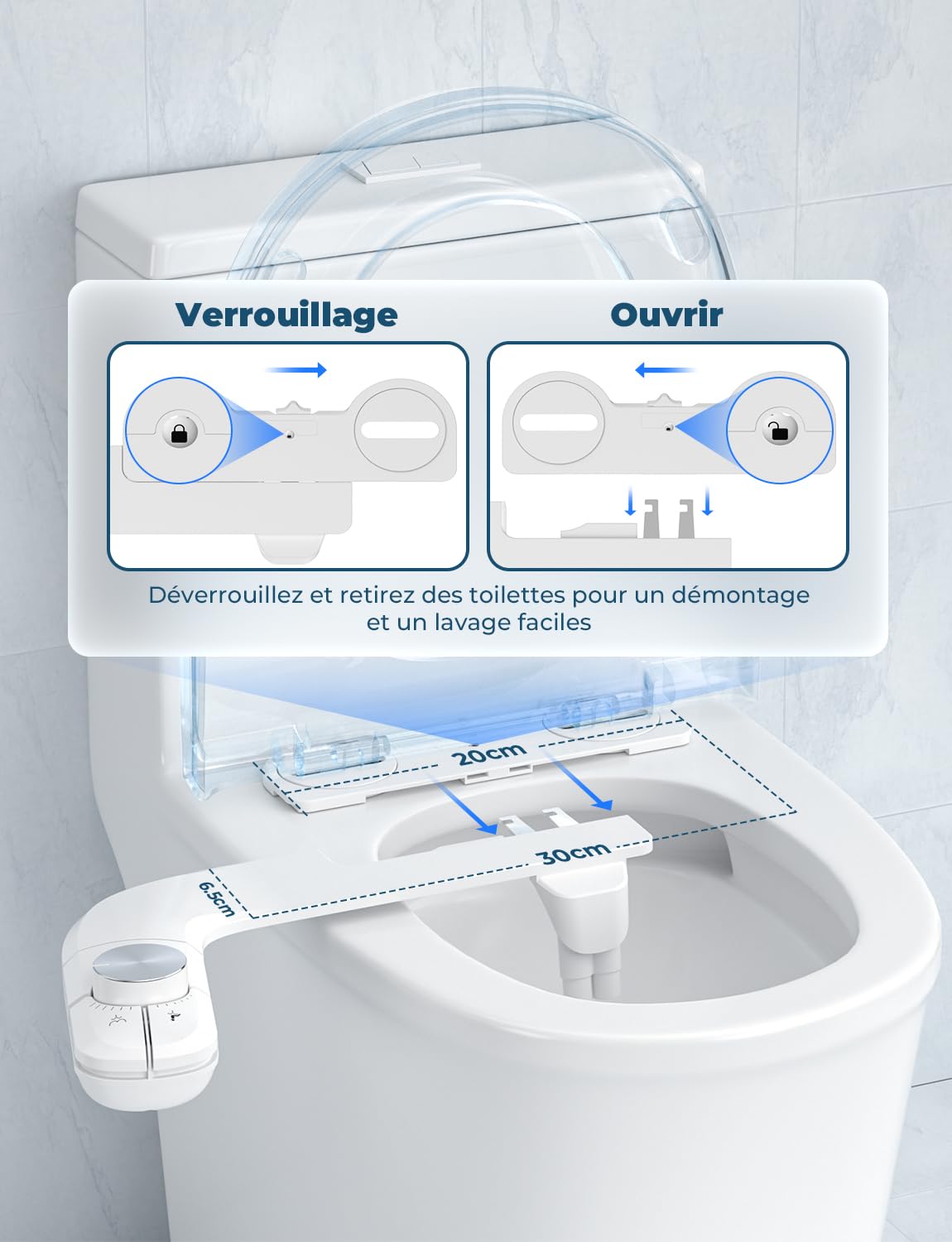 YissVIC japoński bidet toaleta nieelektryczna podwójna chowana dysza łatwa instalacja samoczyszcząca regulacja ciśnienia wody na zimną wodę, czyszczenie z przodu i z tyłu
