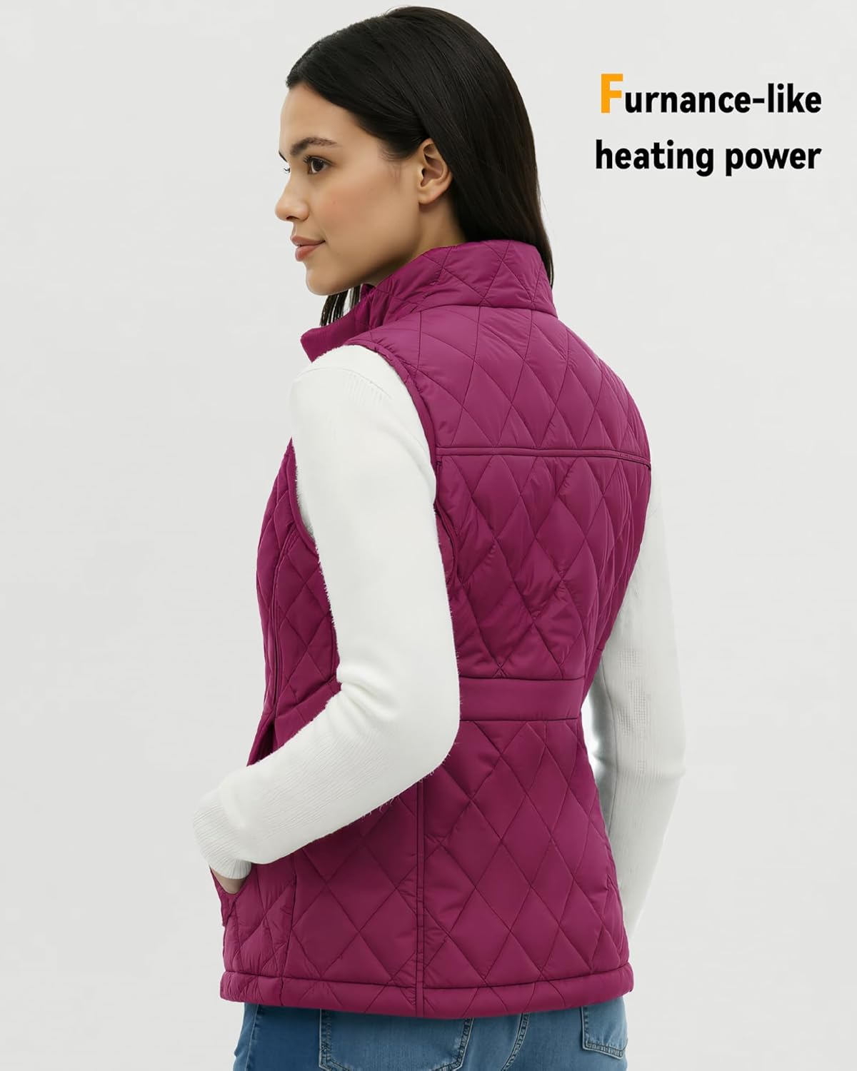 Wulcea Graphene Heated Vest For Women 7.4V Fast Charge Large Capacity Battery - Image 6