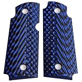 StonerCNC Compatible with Kimber Micro Carry 380 ACP Slash & Burn G10 Grips with or Without Ambi (Bl