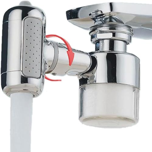 Miniatura 9 de Aireador extensor de grifo giratorio de 1080°, grifo universal de filtro de salpicaduras, grifo giratorio de ángulo grande 1080, accesorio de lavado