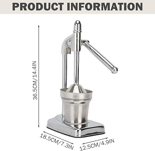 Miniatura 4 de Xoeryoy Exprimidor manual de acero inoxidable resistente de prensado manual fácil de limpiar exprimidor de limón para la cocina del hogar
