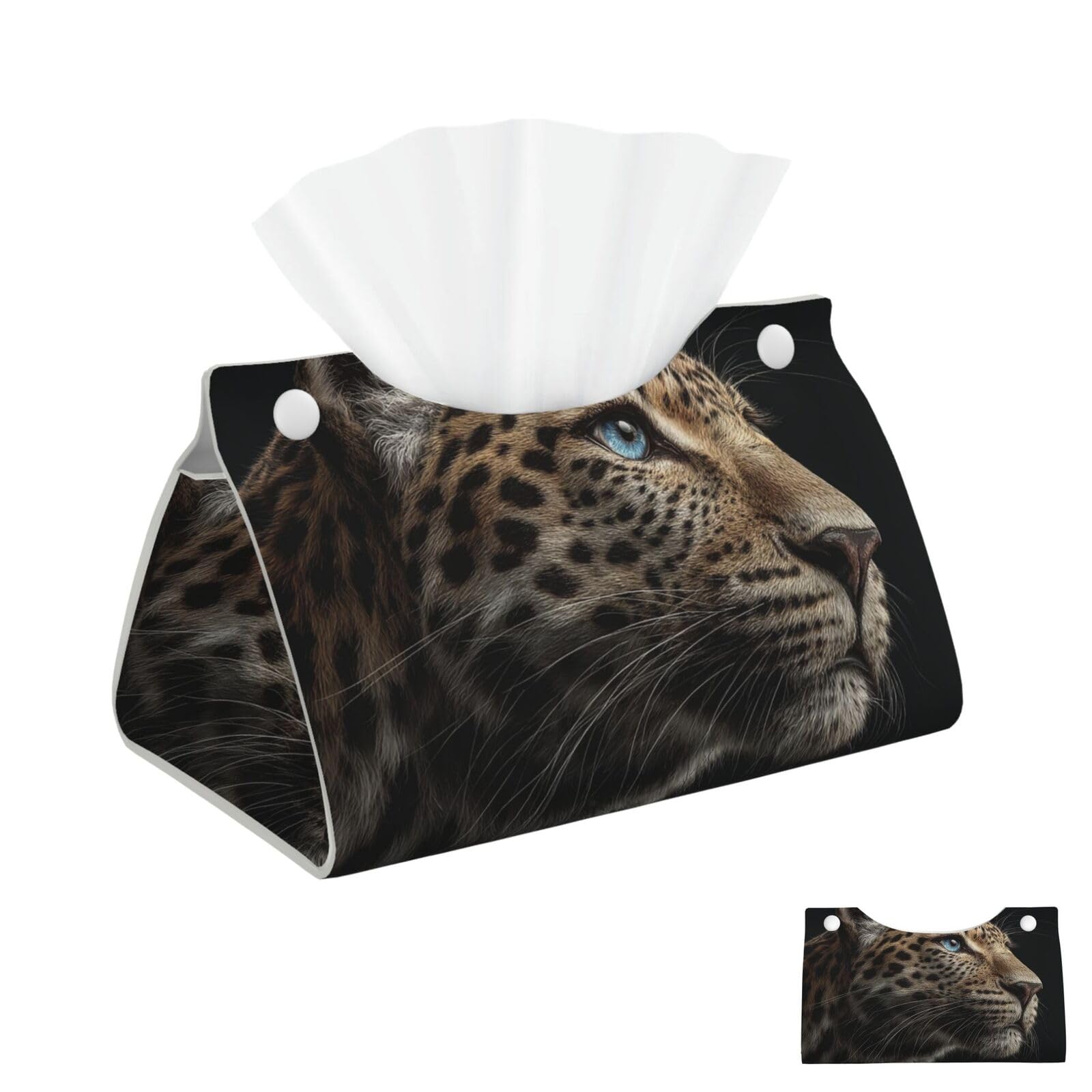 Leopard Head Tissue Box Cover Square Cube Boxes